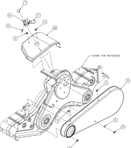 Belt Cover Diagram and Parts List for RT65H (21AB455C710)(2019) Cub Cadet Tiller